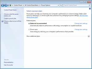 Windows 7 Power Management: Profiles