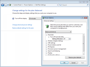 Windows Vista Power Management: Settings