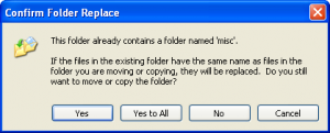 Windows XP Copy Dialog